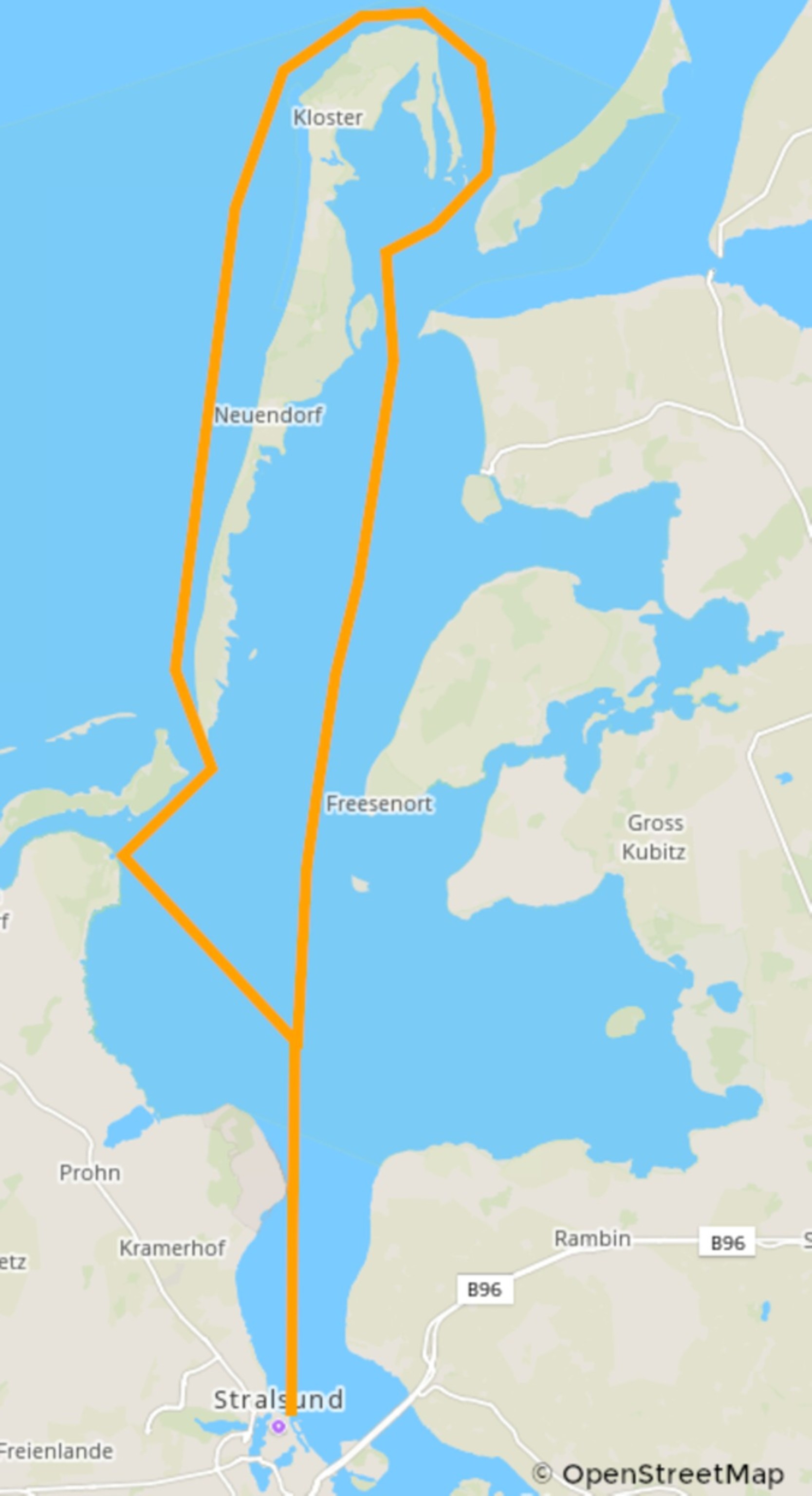 Hiddensee-Marathon-Strecke